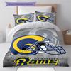 Los Angeles Rams Logo Pattern Bedding Set Quilt Cover Pillowcase Home Decor Gift (1 * duvet cover + 2 * pillowcase, without core)
