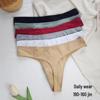 Women's Low-Waist Seamless Cotton Thong - Plus Size, Invisible, Sexy European/American Style for Daily Wear.