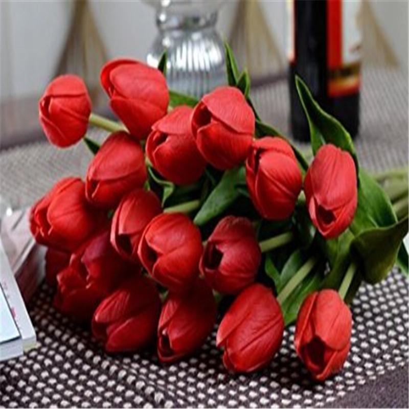 6 шт./лот букет искусственных цветов мини-тюльпан свадьба невесты гортензии цветочный декор для вечеринки