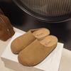 Весна и лето новые повседневные шлепанцы на платформе на плоской подошве с одним педальным носком, ретро полушлепанцы, одинарная обувь женская