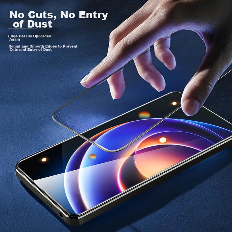 HotFire Tempered Glass Screen Protector for Xiaomi Redmi Note 13 Pro, Full Coverage Automatic Adhesive, Shatterproof And Scratch-Resistant