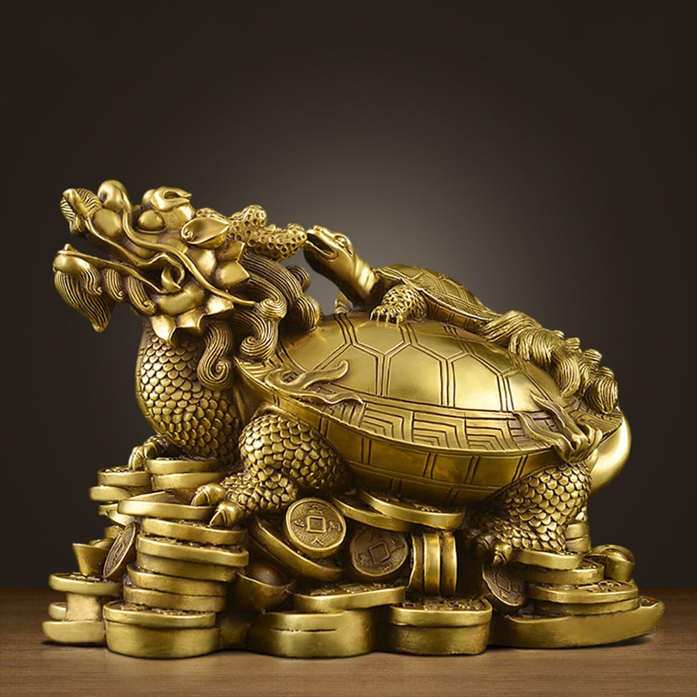 Дракон Черепаха Лонги Родитель и ребенок с пятью императорами Монета Медь Латунь Фэн-шуй Товары Украшение Удача Удача Удача Удача Удача Бизнес