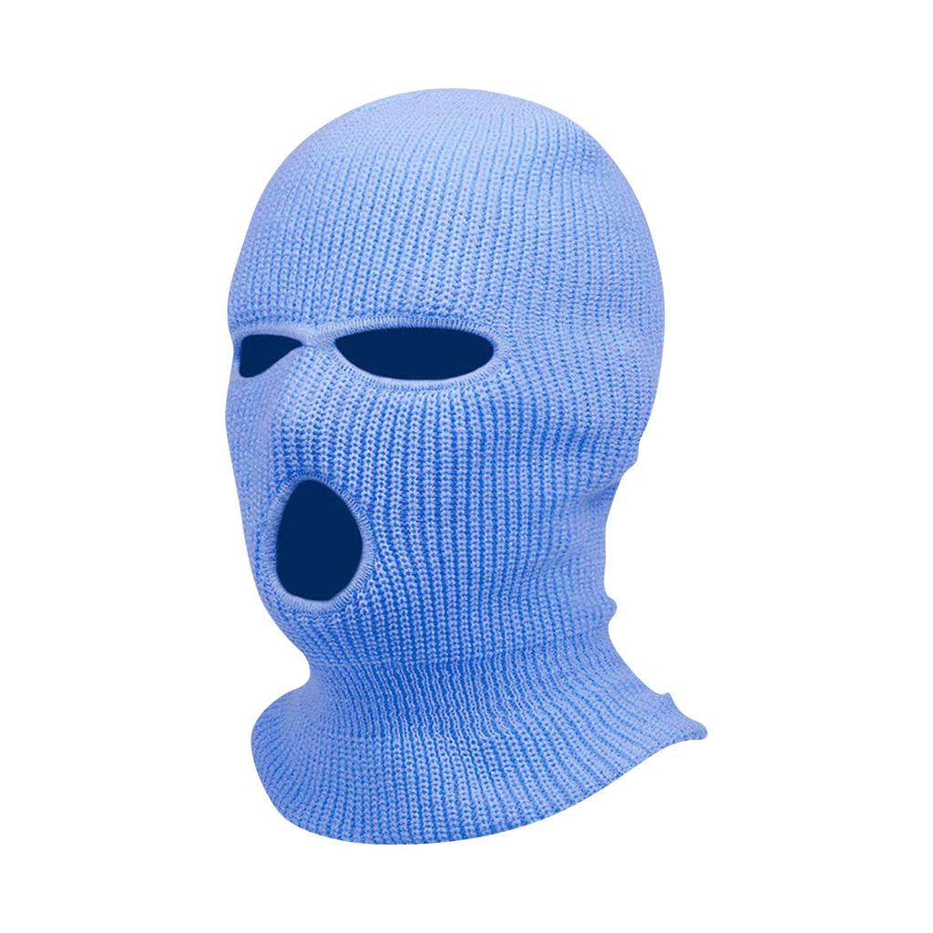 Three Hole Candy Colored Wool Hat With A Hood For Outdoor Cycling Windproof Mask