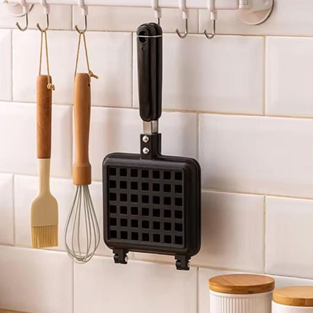 Square Waffle Metal Mold Pan Cast Aluminum Toast Frying Pan Sandwich Maker Kitchen Cookware