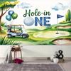 Golf-themed "One Ball in the Hole" 2D Flat Background Banner - Indoor and Outdoor PartiesDJH
