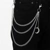 Хип-хоп Мода Металлический Полумесяц Подвеска Поясная Цепь Универсальная Многослойная Цепь Цепь для Брюк Аксессуары