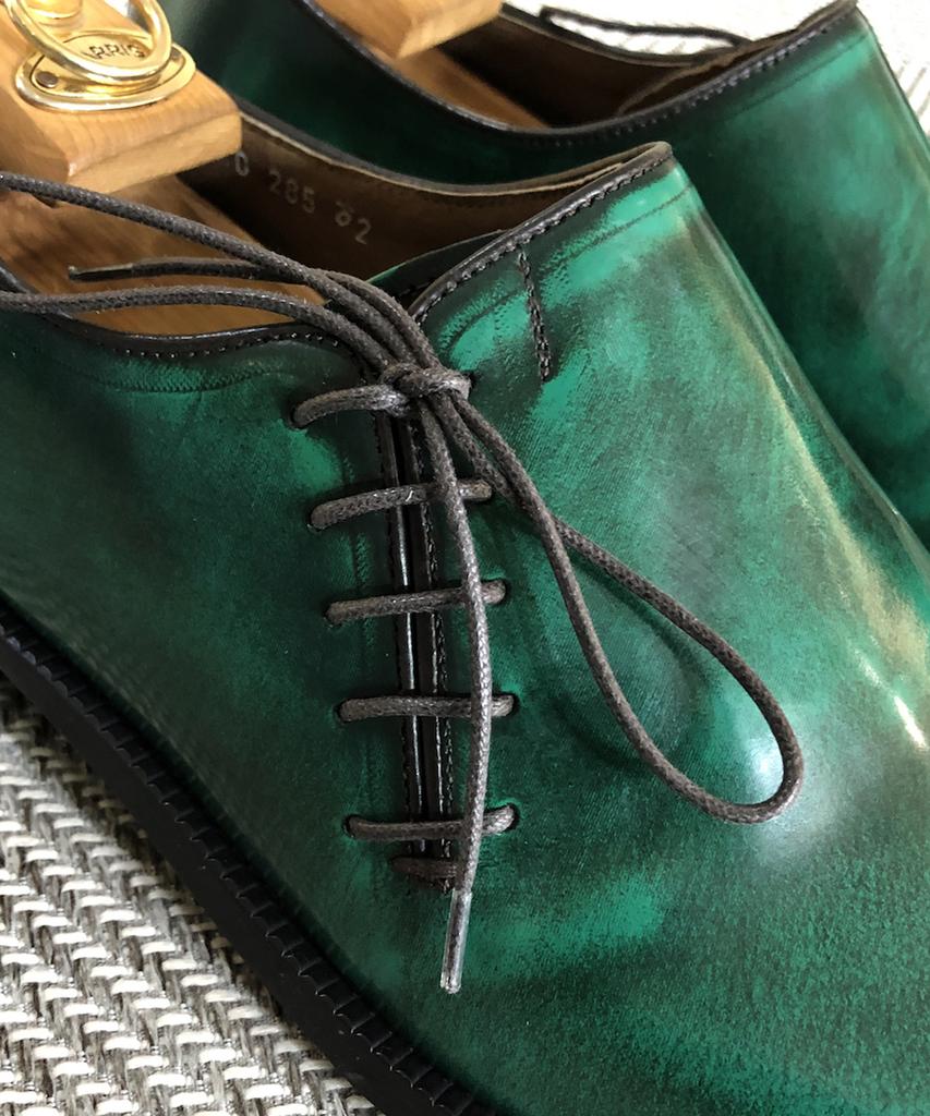 Joenshoe Camille Side Strap Whole Cut Green Adobang