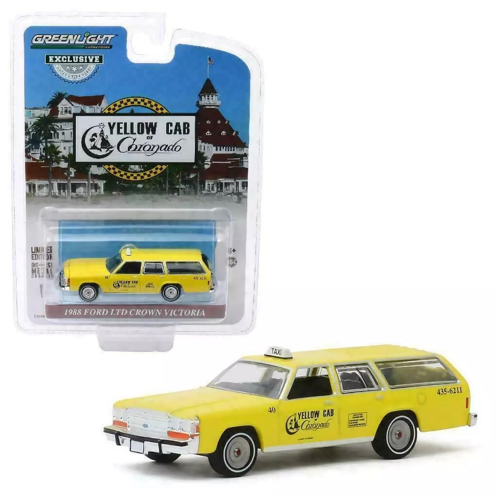 Greenlight 1/64 Форд Crown Victoria Универсал Такси Желтый Литой Модель Автомобиля