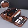 Pockets PU Toiletry Bag Women Men Travel Essentials Makeup Bag Waterproof Cosmetic Washing Organizer