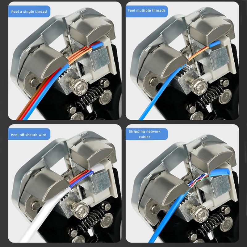 Многофункциональный инструмент для зачистки проводов Кабельный зажим Клещи для обжима Клещи для быстрой зачистки проводов Электрический инструмент для зачистки проводов