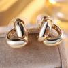 2 в 1 Съемные серьги-гвоздики для женщин Золотые серьги-капли Необычные серьги Серебряные металлические серьги