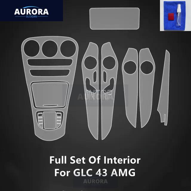 For MERCEDES GLC AMG 20-22 X253 C253 Car Interior Center Console Transparent TPU Protective Film Anti-scratch Repair Film Refit
