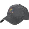 We Rise Together LGBT Pride Washed Baseball Cap Denim Adjustable Golf Hat Unisex