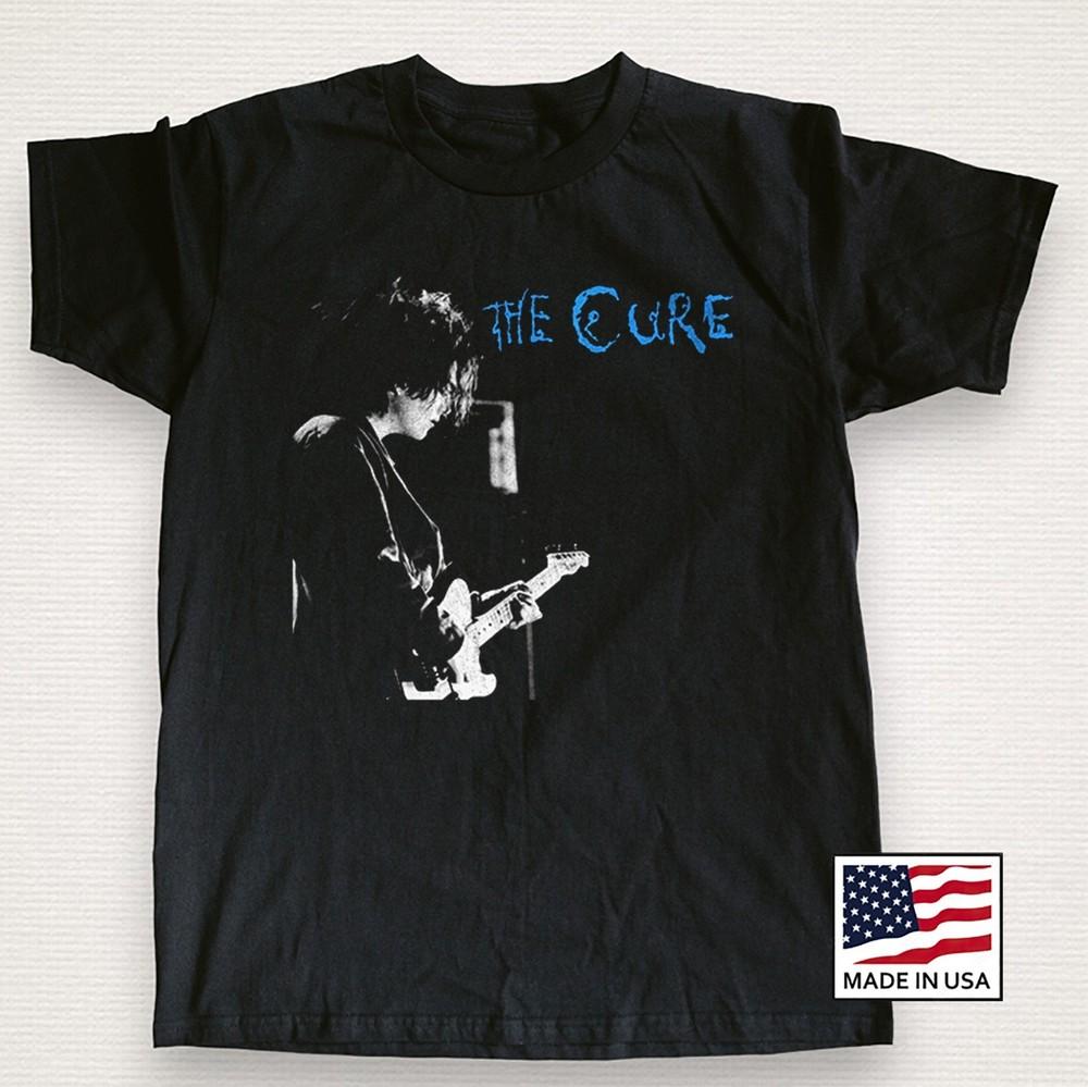 Черная футболка с графическим принтом группы The Cure