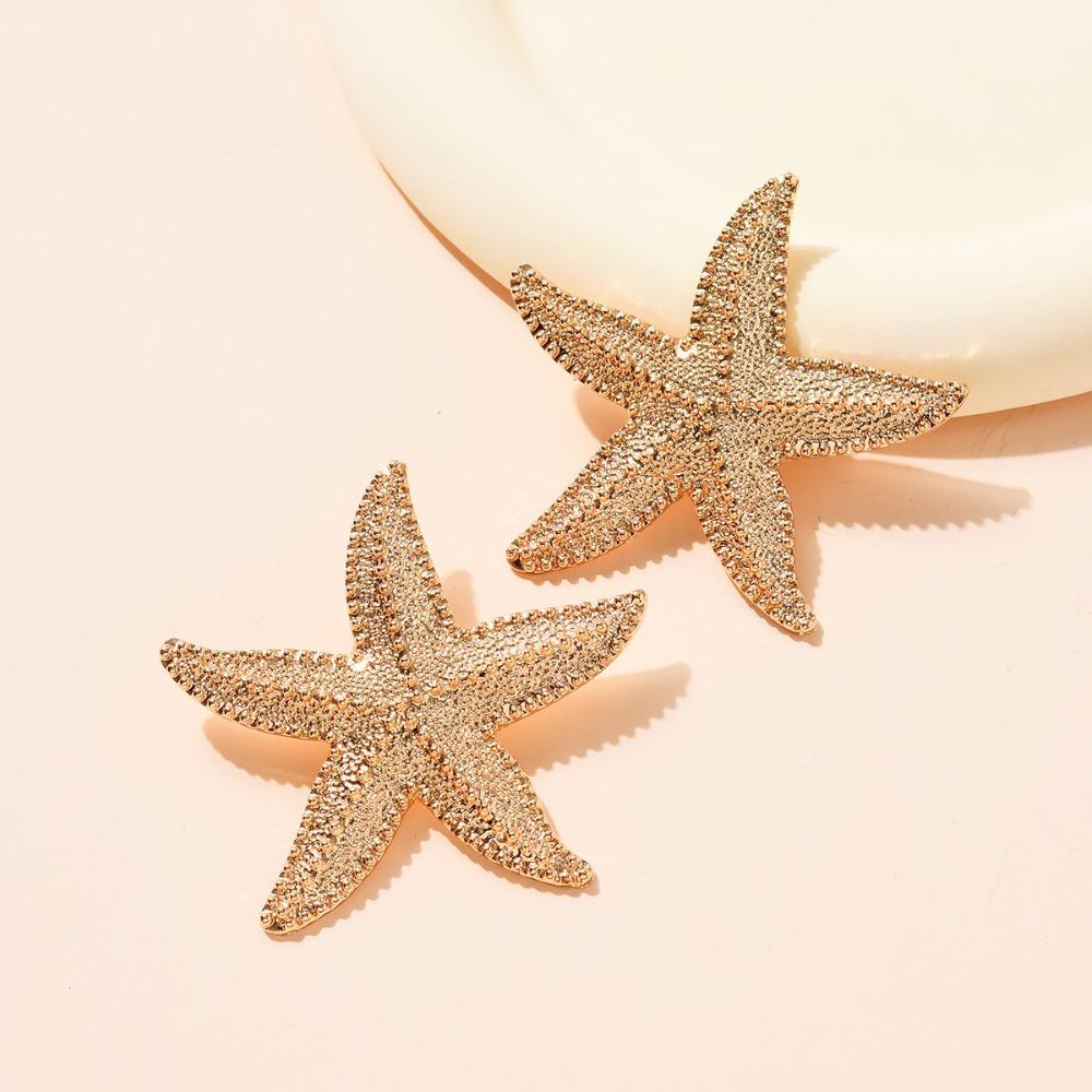 Bohemian Starfish Stud Earrings Starfish Pendant Earrings Jewelry Accessories
