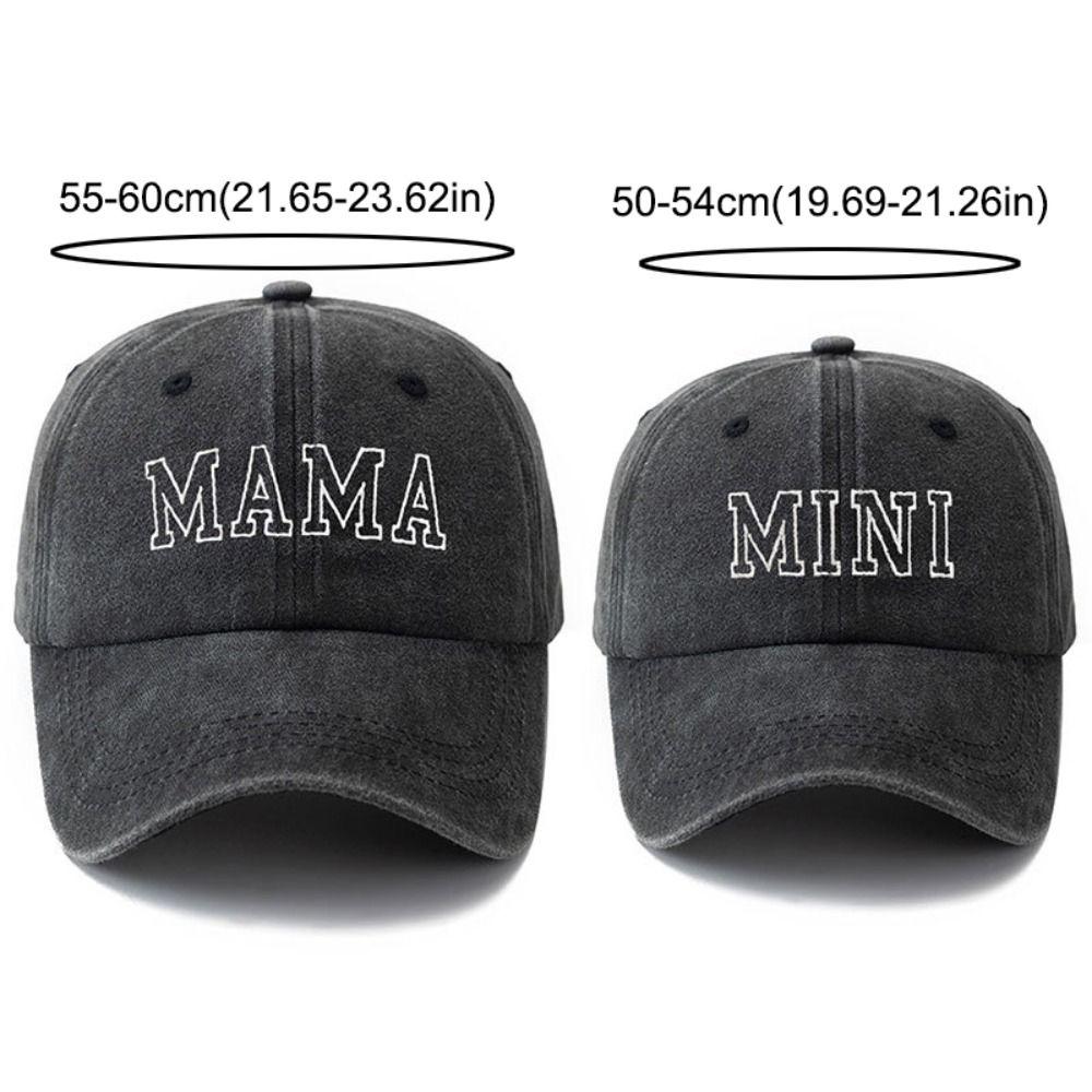 Модные washed cotton MAMA MINI вышитые кепки Винтажные регулируемые бейсболки Дышащие для родителей и унисекс бейсбольные кепки