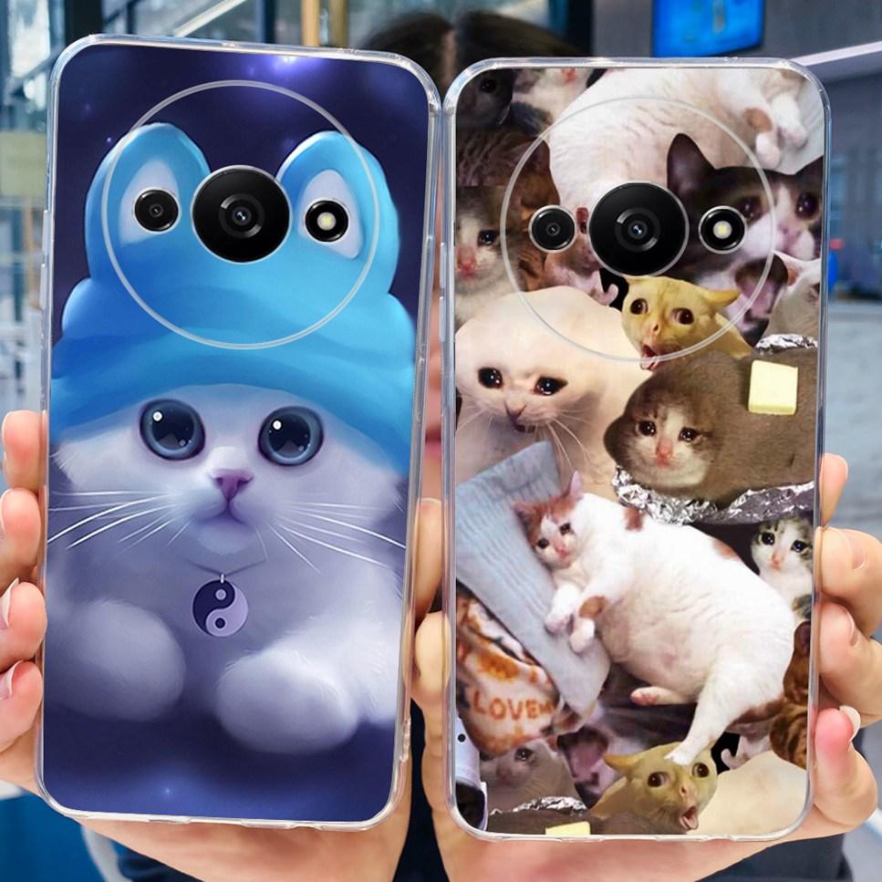 Для Xiaomi Redmi A3 4G Чехол Модная Девочка Мультяшный Принт Мягкий Силиконовый Задний Чехол Для Redmi A3 6.71" Ударопрочный Чехол для Телефона Funda