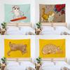 Cute Cat Tapestry Office Living Room Decoration Home Wall Tapestry