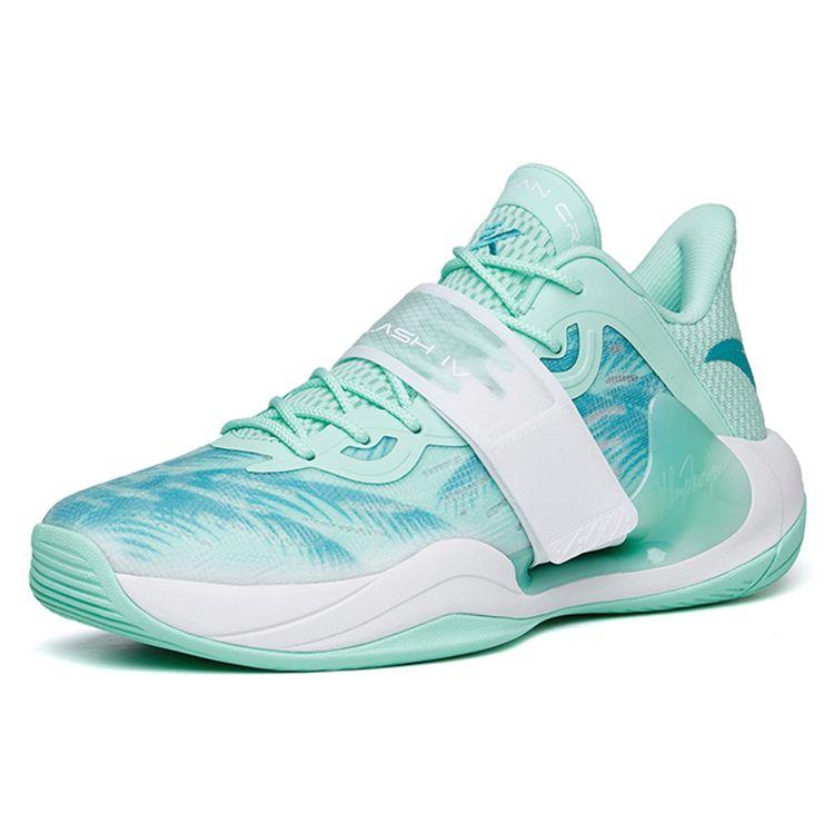 Anta Water Flower 4 Coconut Tree Nitrogen Technology Low Top Basketball Shoes Men Sneaker Green White 112221602-8