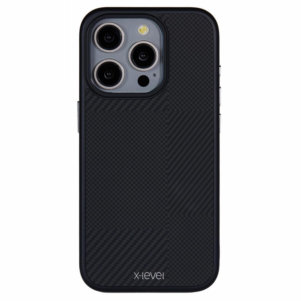 Чехол для iPhone 15 Pro Max Жесткий ПК Устойчивый к царапинам Чехол для телефона Текстура из углеродного нановолокна