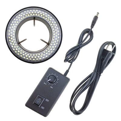Микроскоп Кольцевой Свет 144 LED Внешний Регулируемый по Яркости Адаптер Иллюминатор