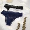 Sexy Women's Thong Low-waist Lace G-string Panties Solid Color Breathable Briefs Hollow Temptation Underwear