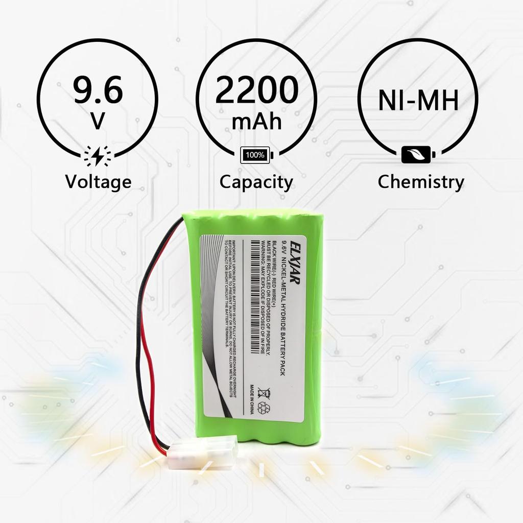(2-Pack) 9.6V 2200mAh 239180 Ni-MH Battery Replacement for OTC Genisys Scan Tool, Mac Mentor, Matco Determinator, Cornwell TechForce, Solarity