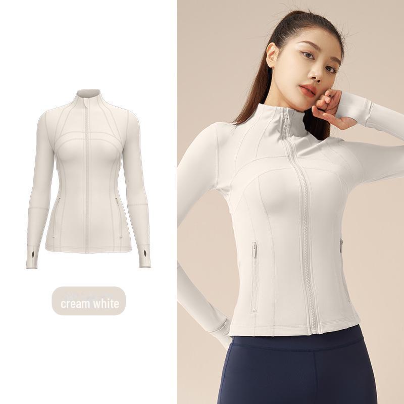 Женская облегающая куртка для йоги Juyitang телесного цвета