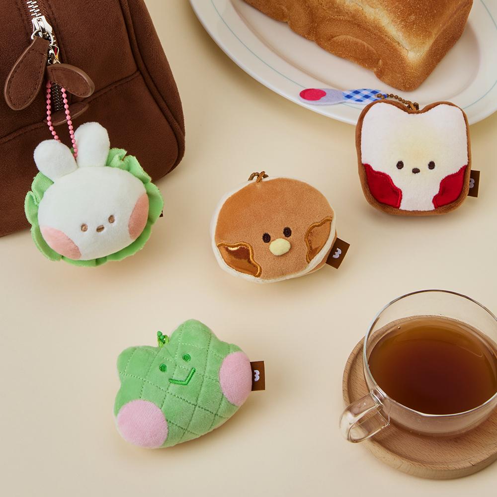 Line Friends MININI Dessert Cafe Sallini Pudding Plush Keychain