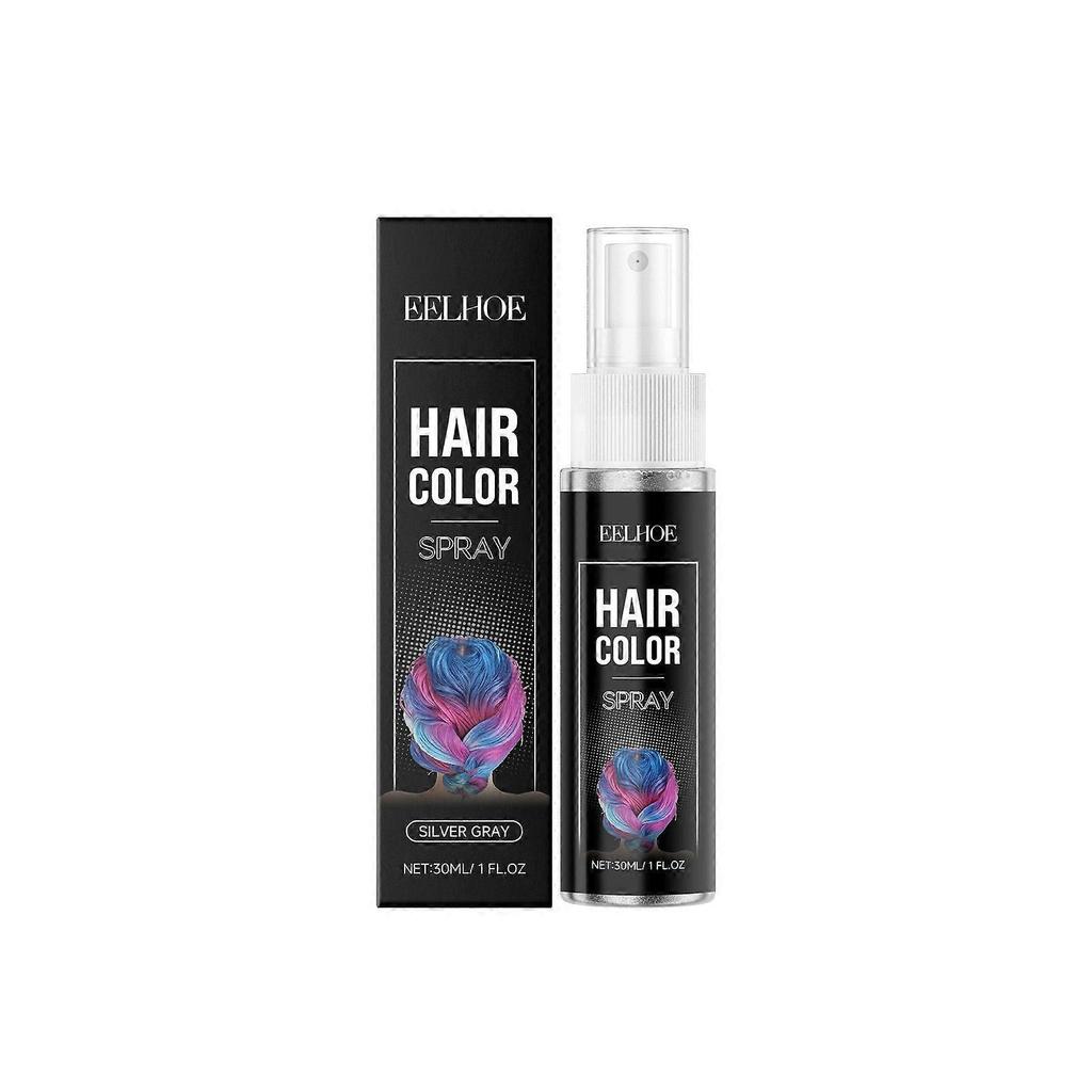Limited time!!Eelhoe Silver Gray Temporary Hair Spray - Even Color, Easy To Apply, Moisturizing, Shiny Hair, Portable Hair Spray