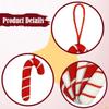 6 Pieces Christmas Candy Cane Decors Adornments Lightweight 7 cm Xmas for Party Supplies