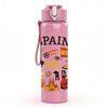 1PC Spain Country Icon Pattern 750ml Color Plastic Sports Water Bottle Leakproof Flip Straw Lid Suitable for Sports Office Home Use