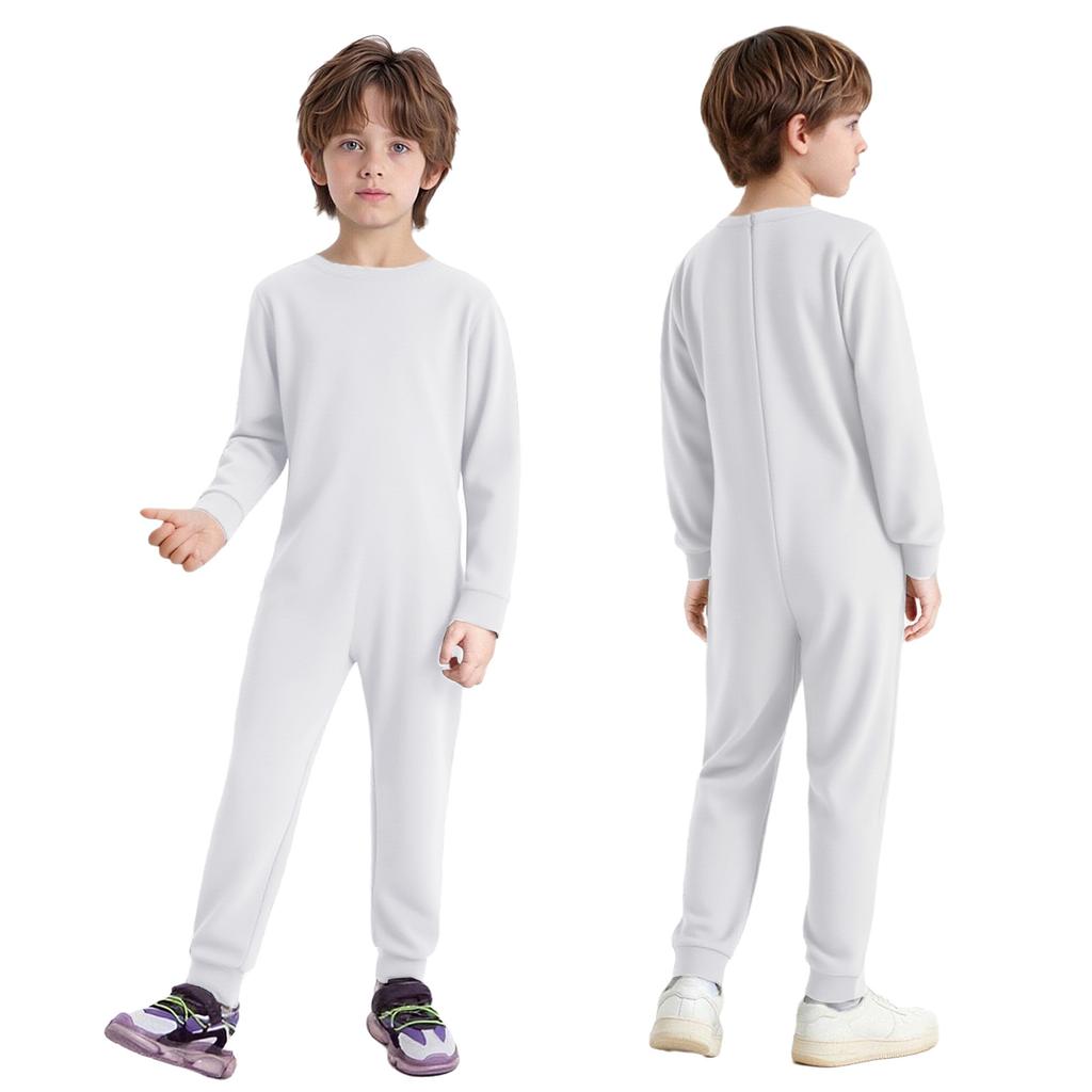 Unisex Kids All Day Jumpsuit Cotton Adaptive Clothing with Back Zipper for Special Needs Comfort