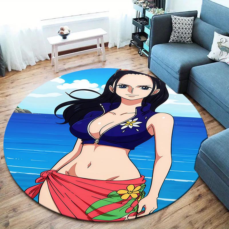 Nico Robin Round Area Rug Carpet Rug For Living Room Bedroom Sofa Playroom Decor Nonslip Floor Mat
