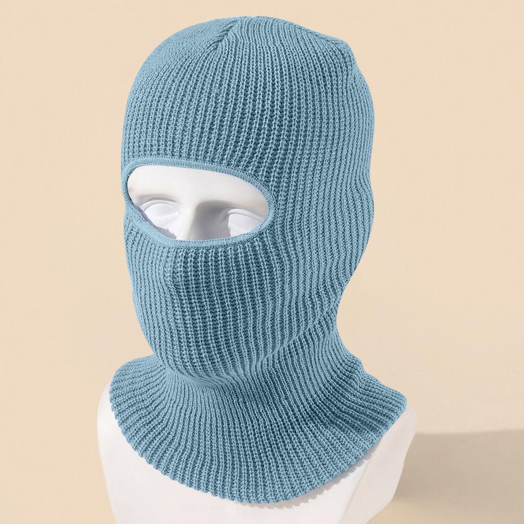 1-Hole Ski Mask Knitted Face Cover Adult Winter Balaclava Full Face Mask For Winter Outdoor Sports