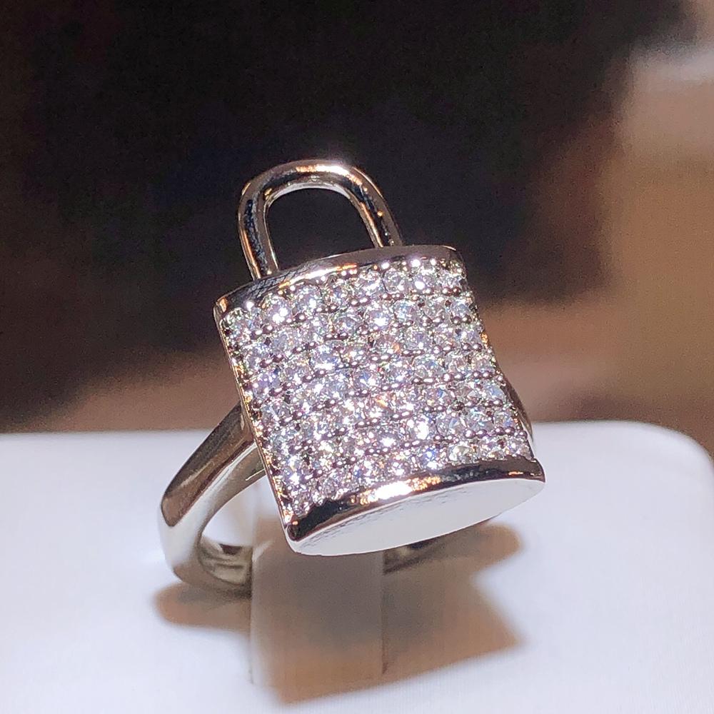 Высококачественное кольцо в форме замка с полным бриллиантом и цирконием для женщин, подарок на годовщину свадьбы, помолвочное ювелирное кольцо для пары