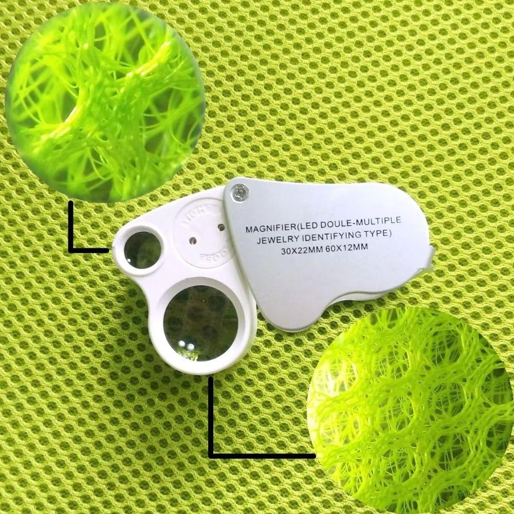 Adjustable Lighting Foldable Jewelry Magnifier Dual Lens Handheld Magnifier Coins