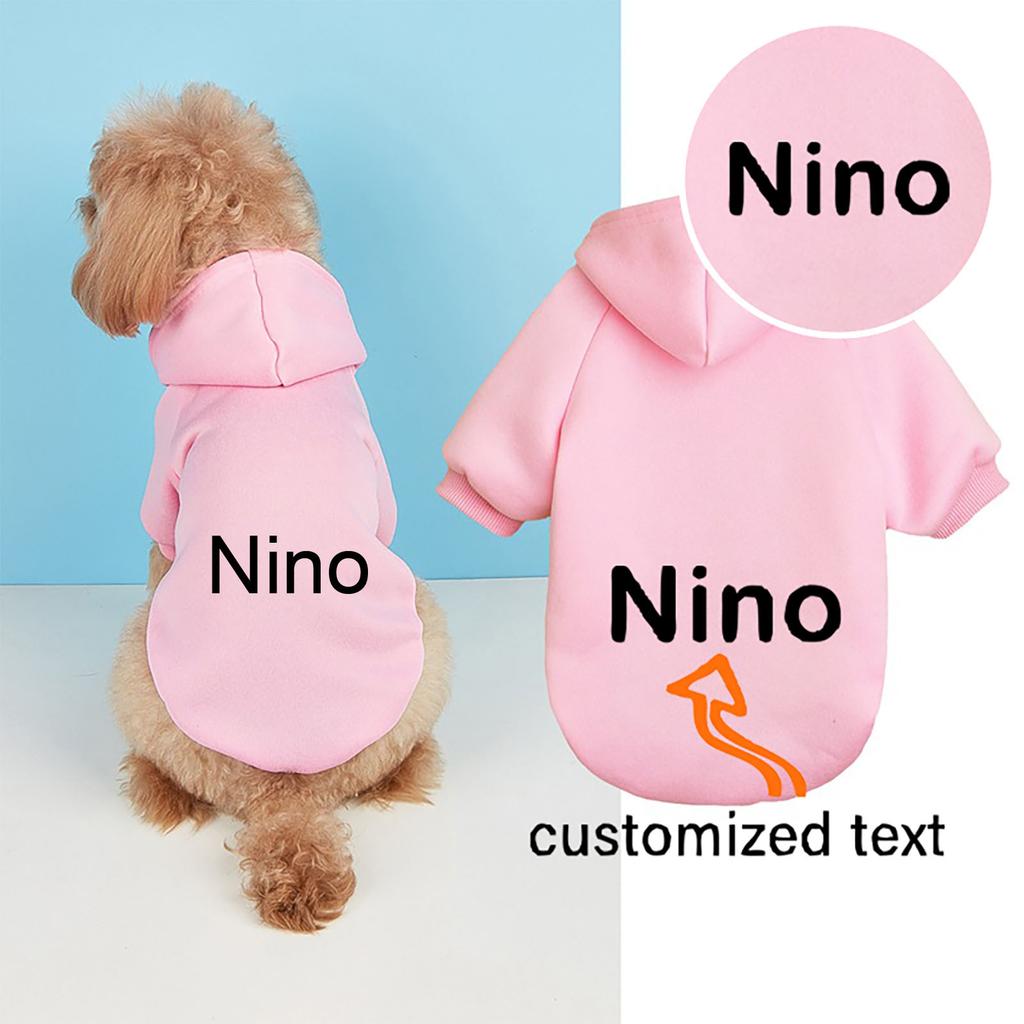 Custom Hoodie For Small Medium Pet, Personalized Photo/Text Pet Warm Pullover Pet Hoodie Custom Sweatshirt