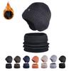 Winter Warm Knitted Wool Hat Men's Velvet Hat Scarf Set Women's Outdoor Cycling Ear Protection Cap