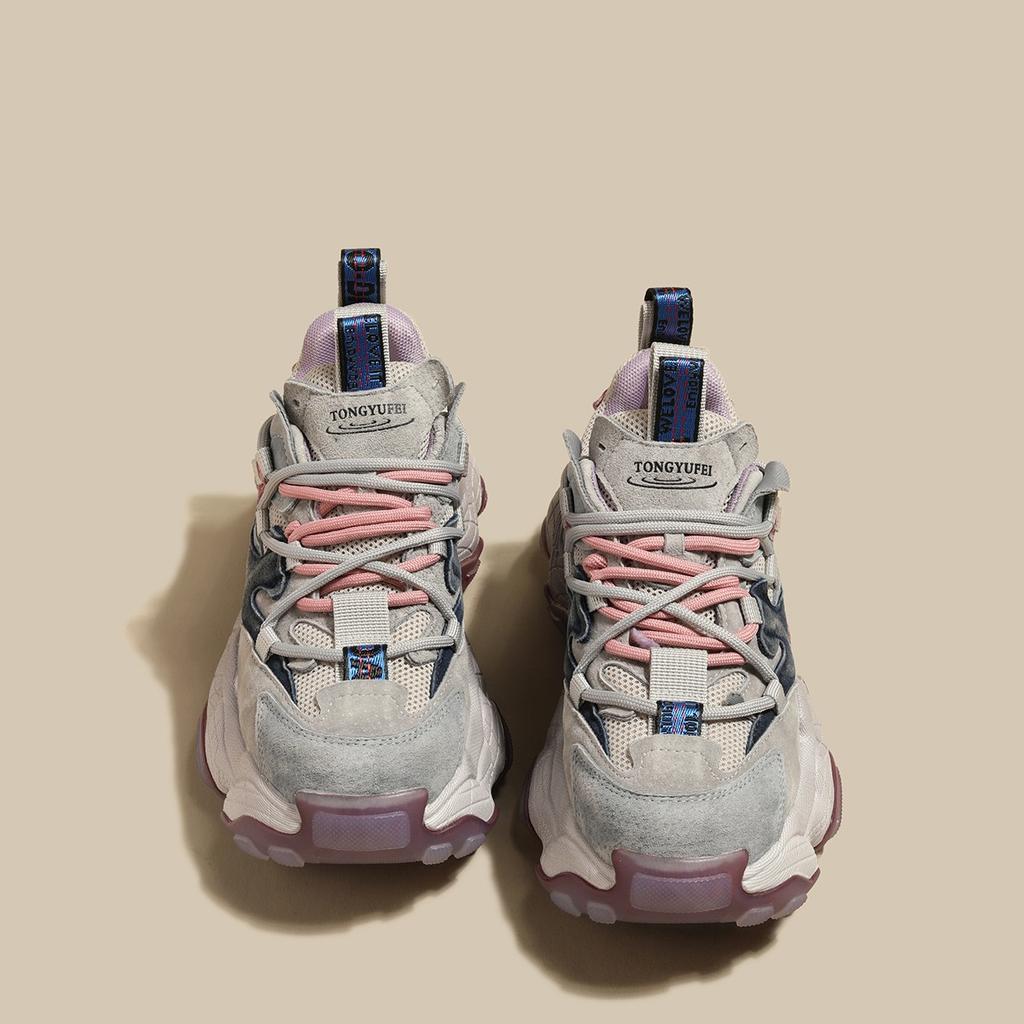 Fashionable Retro Dad Shoes For Women, Spring And Autumn Lightweight Shoes, Casual Thick Soled Sports Shoes