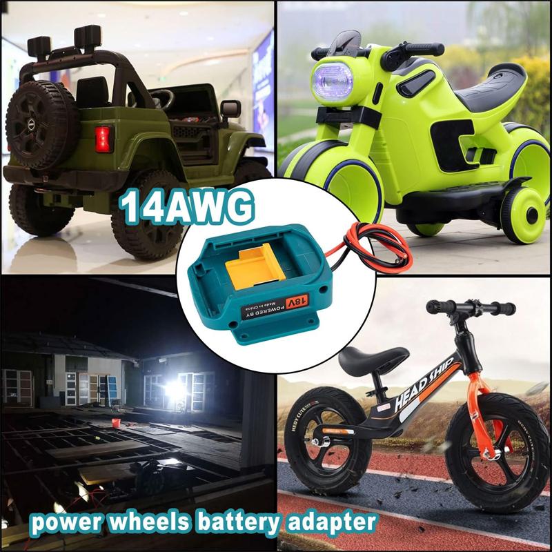 For Makita 14.4V 18V Li-ion Battery Adapter DIY Battery Cable Connector Output Adapter BL1830 BL1840 BL1850 For Electric Drills