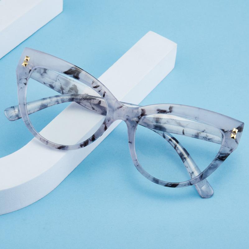 Оправа очков «кошачий глаз» Модные линзы с защитой от синего света Женские ультралегкие большие оправы INS Trend Eyewear Модные украшения