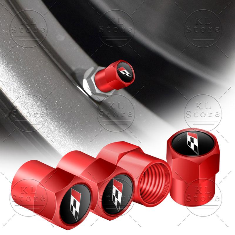 lcbn4 4Pcs Car Styling Racing Flag Badge Metal Wheel Tire Valve Caps Stem Case Dust Covers For Seat  Ibiza Cupra Arosa Ateca Cordoba