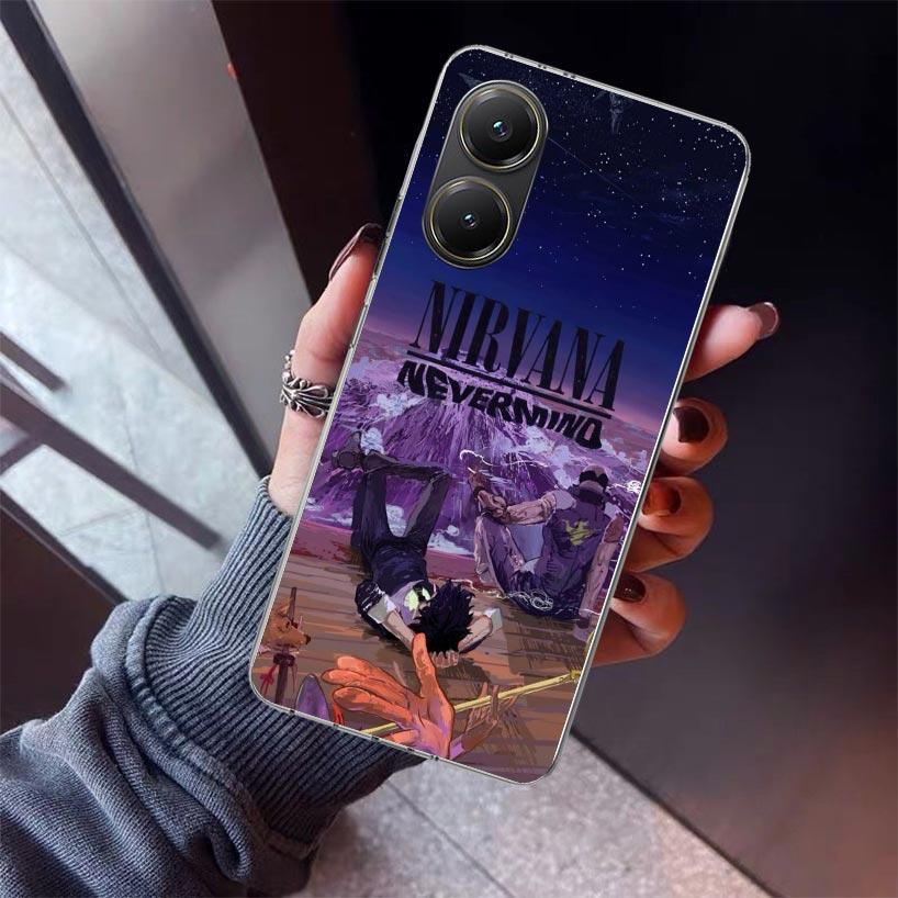 Retro Singer Kurt Cobain Phone Case For Xiaomi Poco X7 X6 X5 Pro F7 Ultra Redmi 15C 15 13 13C 12 12C 10 10A 10C 9 9A 9C 9T Shell