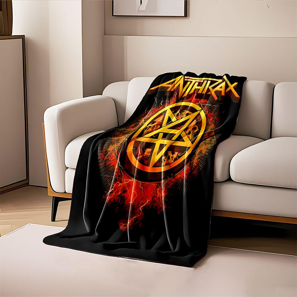 Anthrax Fiery Pentagram Design for all seasons blanket lunch break throw gift