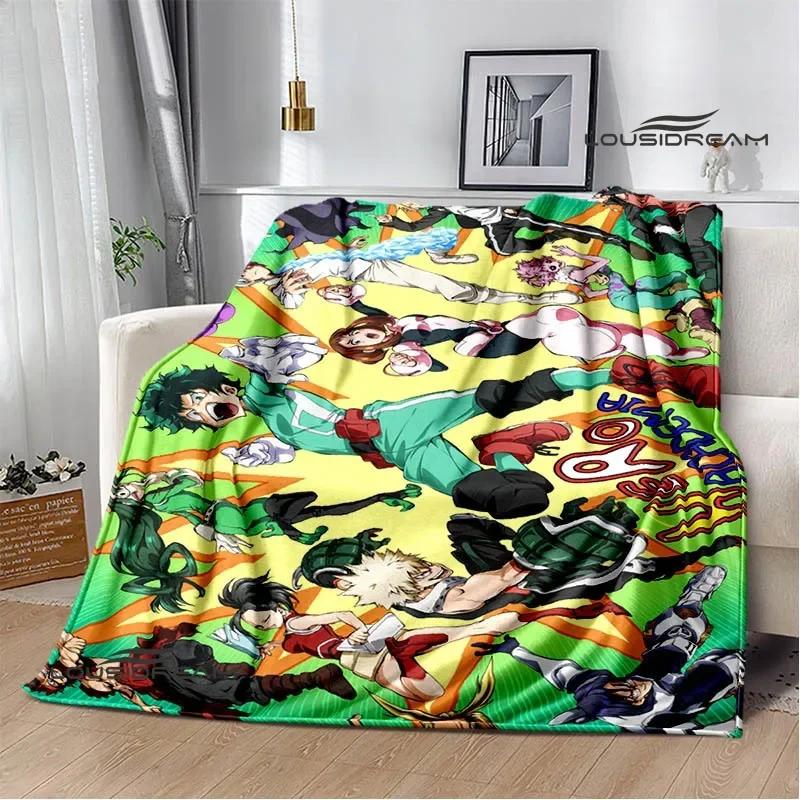 My Hero Academia Cartoon Printed Blanket Warm Flannel Blankets Soft and Comfortable Blanket Home Travel Blanket Birthday Gift