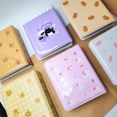 36 карточек Kpop Card Binder Name Card Book Photocard Holder Cute Bear Photo Albom 3-дюймовый Love Heart Hollow Picture Storage Case