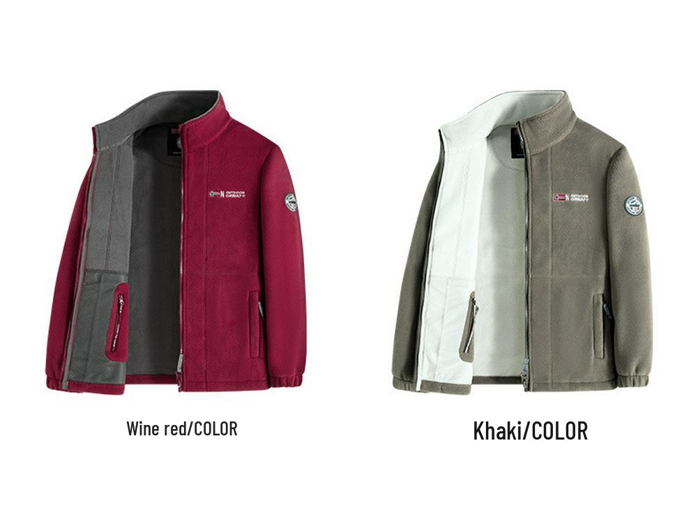 Высококачественная утолщенная норвежская зимняя куртка из флиса и хлопка с вышивкой и воротником-стойкой