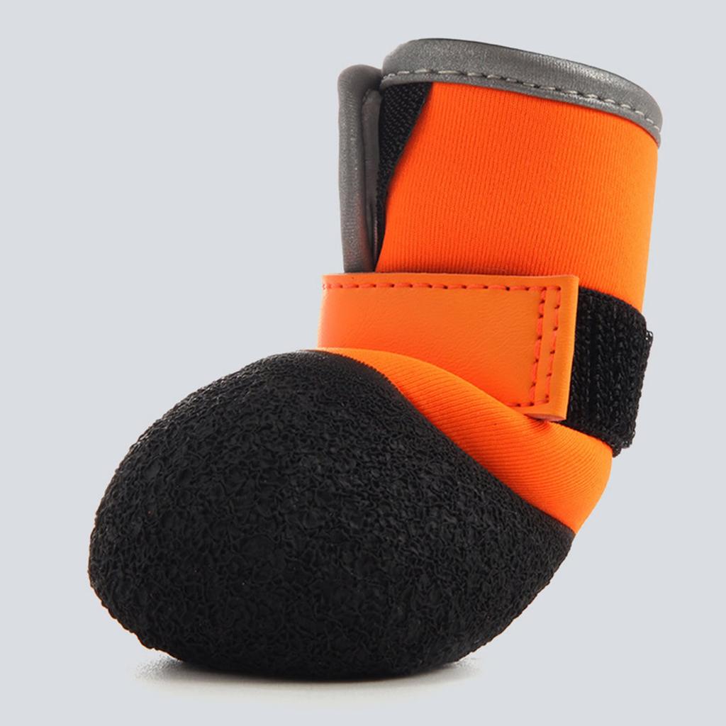 4pcs Nonslip Dog Boot Reflective Puppies Shoes Soft Soles Dog Paw Protectors for Daily Walks and Runs