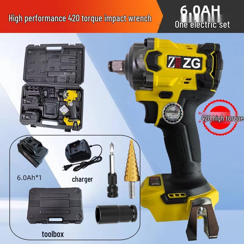 Высокомощный бесщеточный электрический ударный гайковерт с литиевой батареей